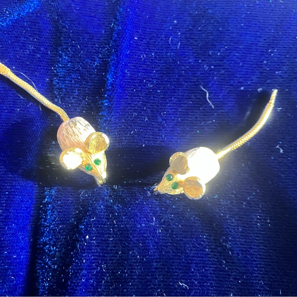 Vintage Pink Mice Pins